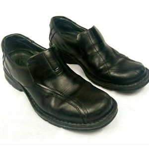 Clarks Black Leather Casual Dress Slip On Loafers